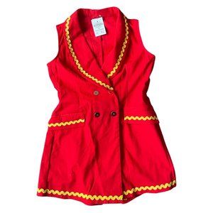 Fashion Brand Company red bric-a-brac romper
